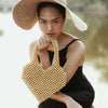 ❤️ Inspired Design – Heart Shaped Wood-Beaded Tote Bag | Perfect for Embracing Your Unique Style - Natural / Wood