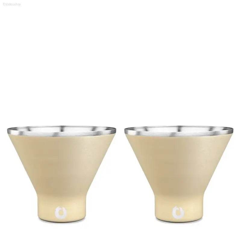 Insulated Stainless Steel Martini Glasses Set of 2 - Estalios