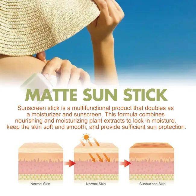 Jaysuing Matte Protective Sunscreen Stick with SPF 50 Glow - Estalios