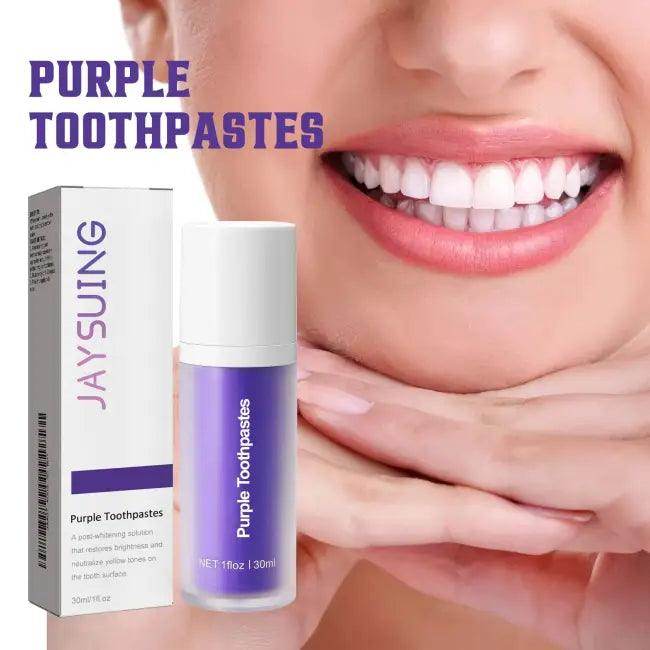 Electrify Your Smile with Bold Purple Toothpaste Fun - Estalios
