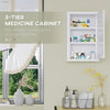 Kleankin Lockable Medicine Cabinet with Three Shelves for Organized Bathroom Storage - EstaliosShop