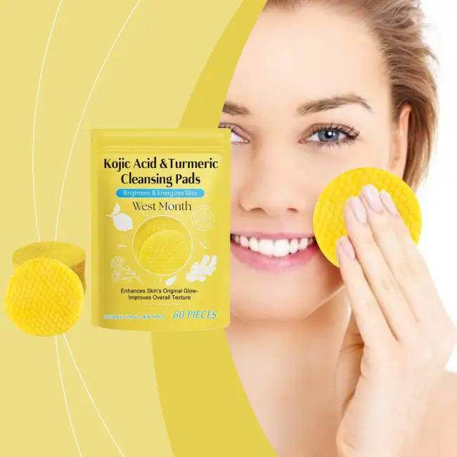 Unleash Your Glow with Kojic Turmeric Cleansing Pads - Estalios
