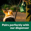 Green dog waste bag.