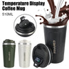 Leak-Proof Travel Thermo Mug - 510ML Temperature Display for Tea, Coffee & Hot Water