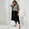 Leisure Hooded Cover-up with Color-blocking and Versatility - Estalios