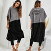 Leisure Hooded Cover-up with Color-blocking and Versatility - Estalios