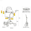 Pet stroller dimensions.