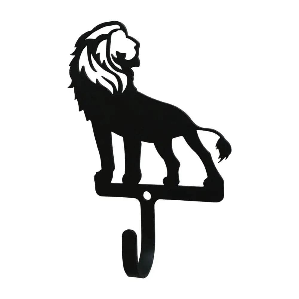 Unleash the Beast: Black Lion Hook! Okay, here's the product description, all cool and consistent: **Black Metal Lion Wall Hook - Estalios