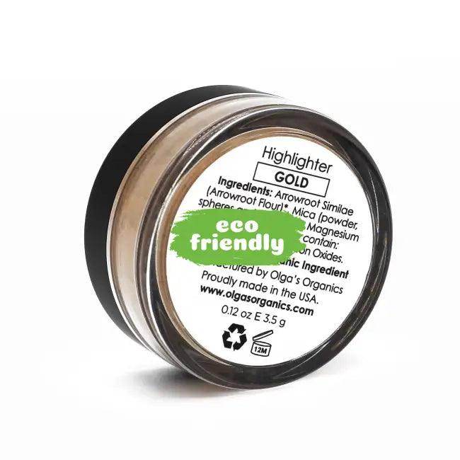 Loose Mineral Highlighter for Lasting Shine in a Clear Jar - Estalios