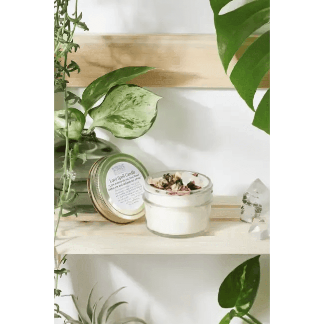 Radiant Garden Oasis Candle and Crystal Decor for Relaxation - Estalios