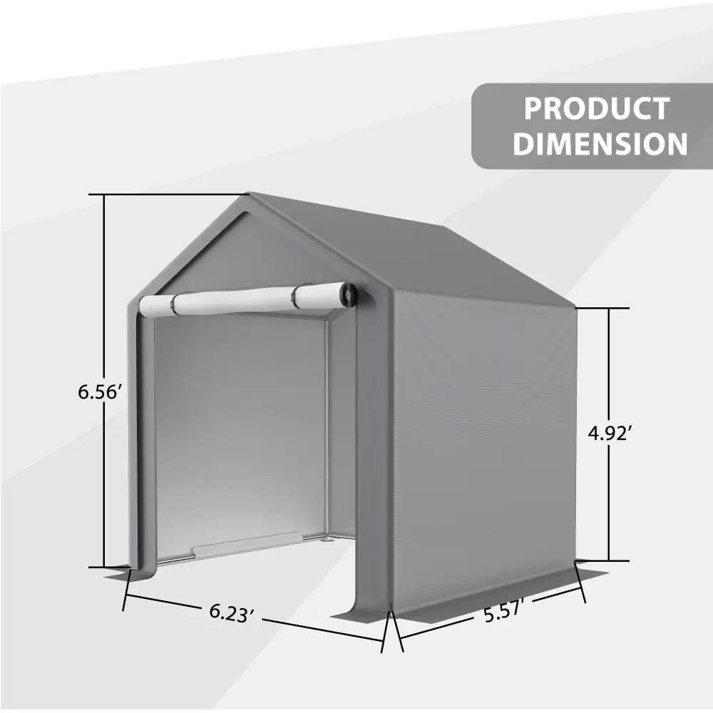 LZBEITEM 6 x 6 ft Heavy Duty Outdoor Storage Tent - Estalios
