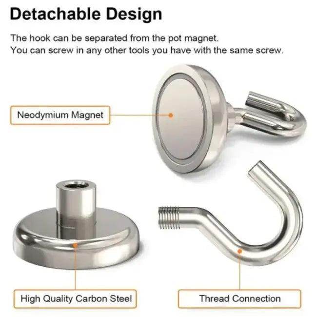 Magnetic Kitchen Magic: Sleek Silver Hooks for Easy Access - Estalios