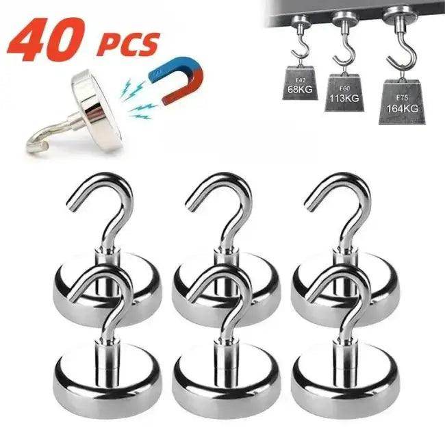 Magnetic Kitchen Magic: Sleek Silver Hooks for Easy Access - Estalios