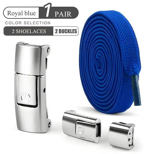 Magnetic Royal Blue Laces with Easy Lock Clasp - Estalios