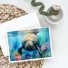 Manatee Magic Vibrant Watercolor Greeting Cards! - Estalios