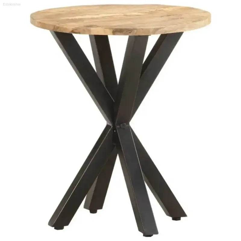 Mango Wood Round Table: Bold Style! Here is the Product Description: Elevate your Space with this Stunning Round Table, a Perfect Blend of Natural Warmth - Estalios