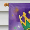 Mardi Gras Basset Hound Flag: Let the Good Times Roll! Celebrate Mardi Gras with this Adorable Dog Flag! Featuring a Watercolor Basset Hound Sporting - Estalios