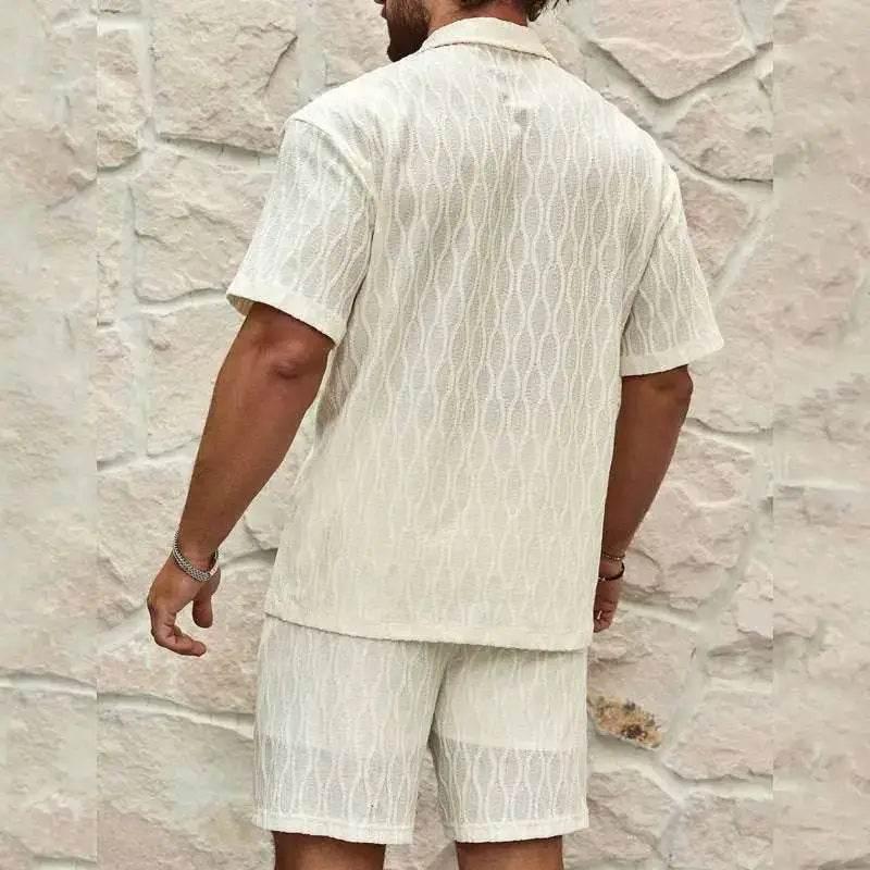 Men Tracksuits Summer Fashion Solid Loose Casual Two Piece - Estalios