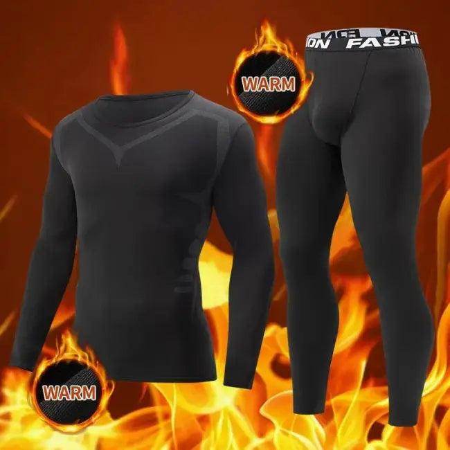 Ultimate Black Thermal Underwear Set for All-Day Comfort - Estalios