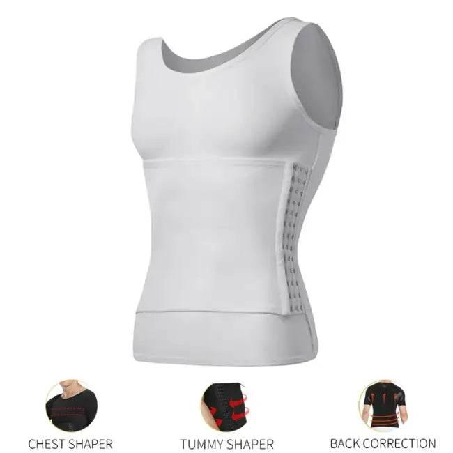 Mens Body Shaper Compression Shirts for Tummy Control - Estalios