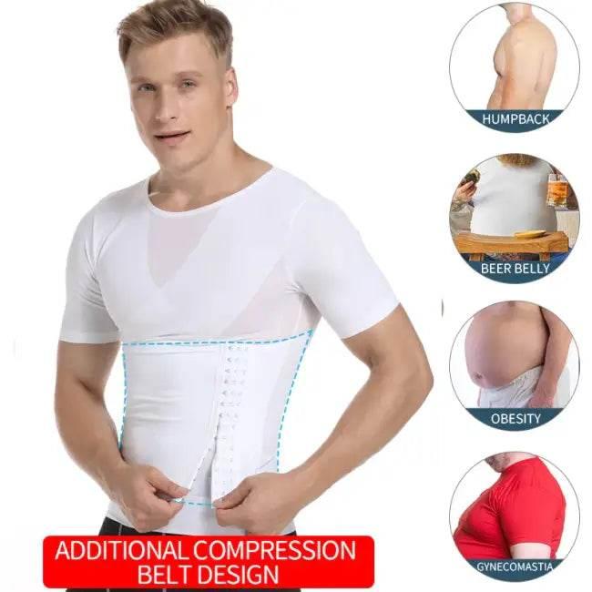 Mens Body Shaper Compression Shirts for Tummy Control - Estalios