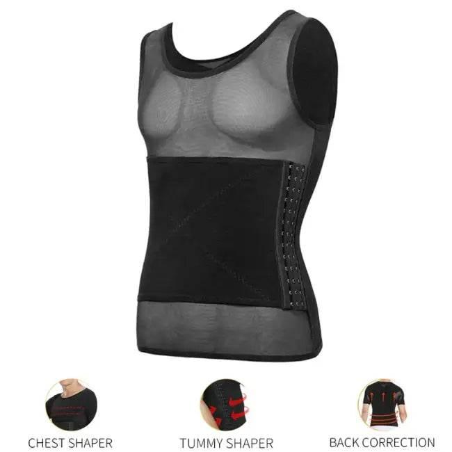 Mens Body Shaper Compression Shirts for Tummy Control - Estalios