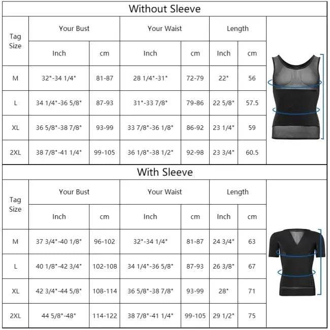Mens Body Shaper Compression Shirts for Tummy Control - Estalios