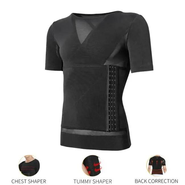 Mens Body Shaper Compression Shirts for Tummy Control - Estalios