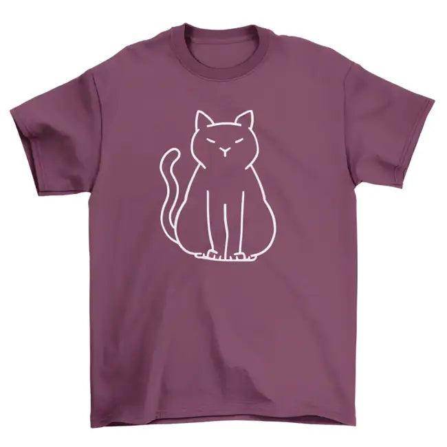 Comfy Minimalist Cat T-shirts in Blue, Black, Green - Estalios