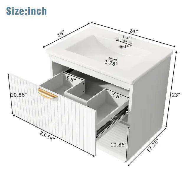 Chic White Vanity with Gold Hardware for Stylish Bathrooms - Estalios