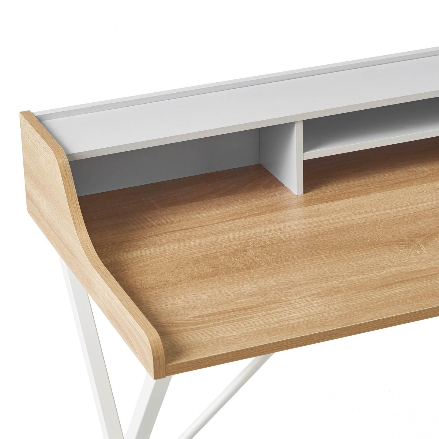 X Marks the Spot: The White and Wood Wonder Desk! - Estalios