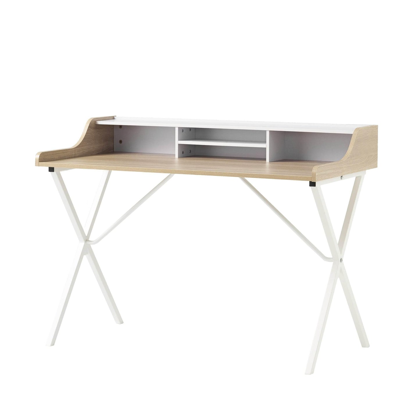 X Marks the Spot: The White and Wood Wonder Desk! - Estalios