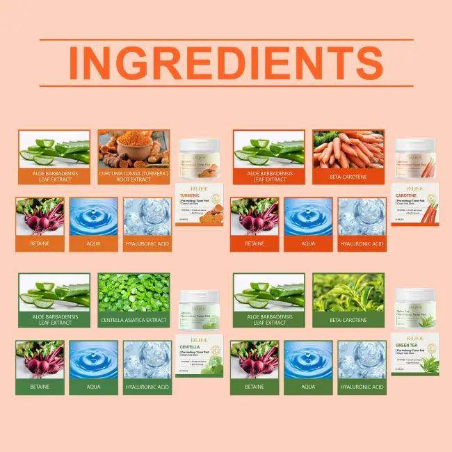 Luminous Skin Toner Pads for Smooth, Radiant Glow - Estalios