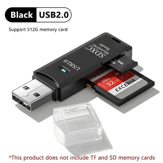 Dual USB Card Reader for Lightning-Fast SD and TF Access - Estalios