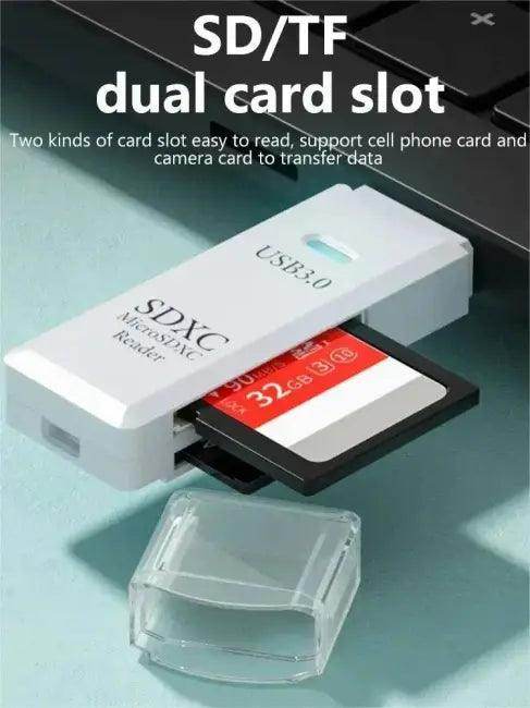Dual USB Card Reader for Lightning-Fast SD and TF Access - Estalios