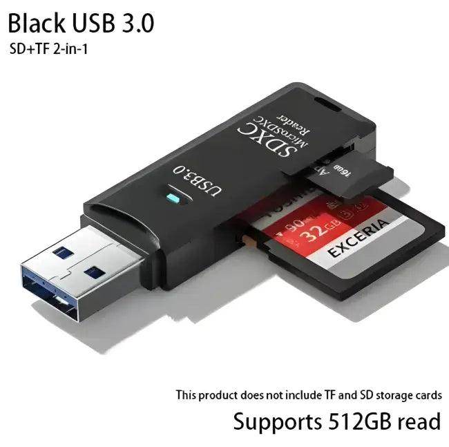 Dual USB Card Reader for Lightning-Fast SD and TF Access - Estalios