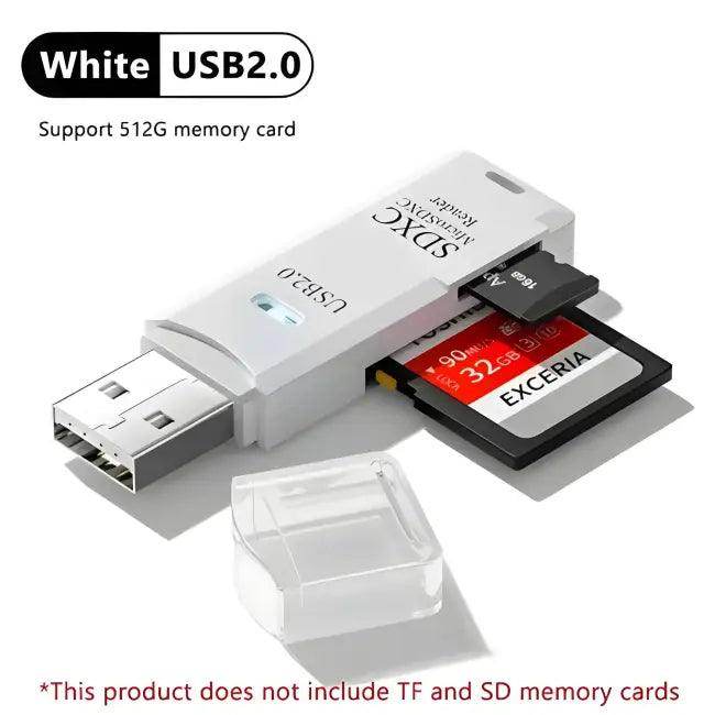 Dual USB Card Reader for Lightning-Fast SD and TF Access - Estalios