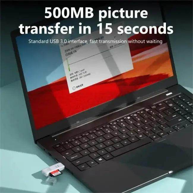 Dual USB Card Reader for Lightning-Fast SD and TF Access - Estalios