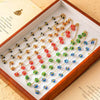 Colorful beaded flower necklaces.