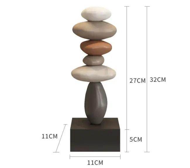 Electrifying Stacked Stone Sculpture for Dynamic Home Decor - Estalios