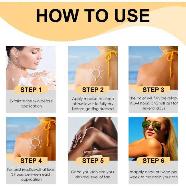 Sunkissed Radiance Tanning Mousse for Effortless Glow - Estalios