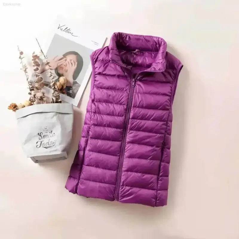 New 2024 Women Ultra Light Down Vests Windproof Jacket - Estalios