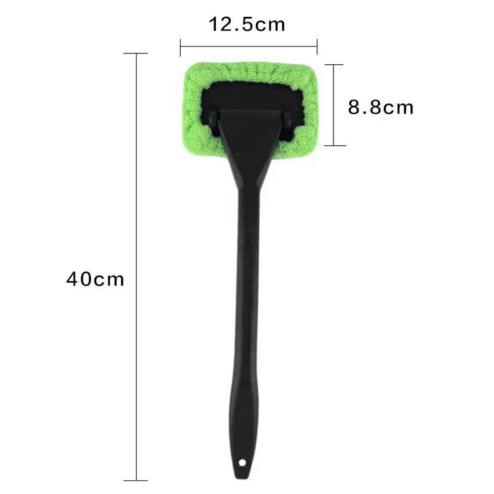 Car Window Cleaner Brush Kit with Long Handle for Interior Windshield Cleaning - Auto Glass Wiper Accessories - Estalios