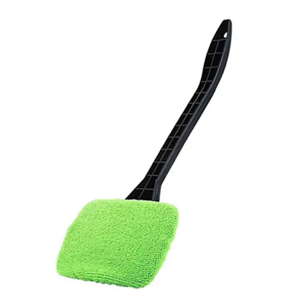 Car Window Cleaner Brush Kit with Long Handle for Interior Windshield Cleaning - Auto Glass Wiper Accessories - Estalios