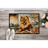 NEW Chow Chow Fall Kitchen Pumpkins Doormat Front Door Mat Indoor Outdoor Rugs for Entryway, Non Slip Washable Low Pile, 18H X 27W - Estalios