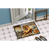 NEW Chow Chow Fall Kitchen Pumpkins Doormat Front Door Mat Indoor Outdoor Rugs for Entryway, Non Slip Washable Low Pile, 18H X 27W - Estalios