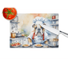 Bulldog Chefs Kitchen Watercolor: Pawsome Culinary Art! Introducing our Delightful Watercolor Bulldog Chef Illustration, a Charming Addition to any Kitchen! - Estalios
