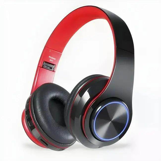 Unleash Bold Beats With Red And Black Headphones - Estalios