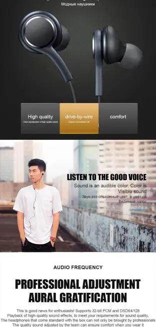 Noise-Cancelling Wired Earbuds for Samsung Galaxy S23 and S21 - Estalios