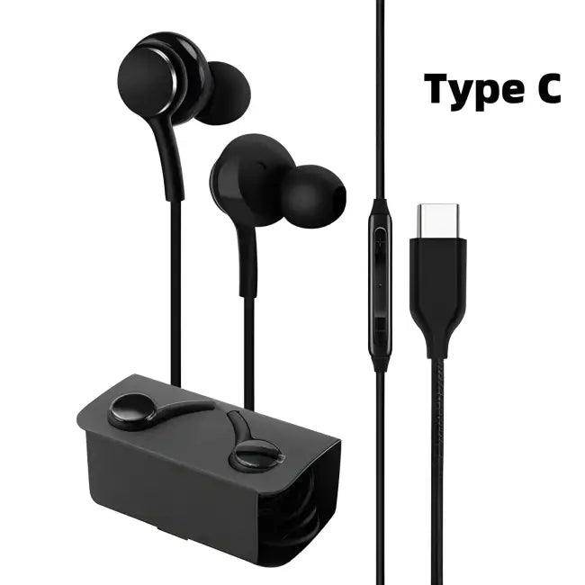 Noise-Cancelling Wired Earbuds for Samsung Galaxy S23 and S21 - Estalios